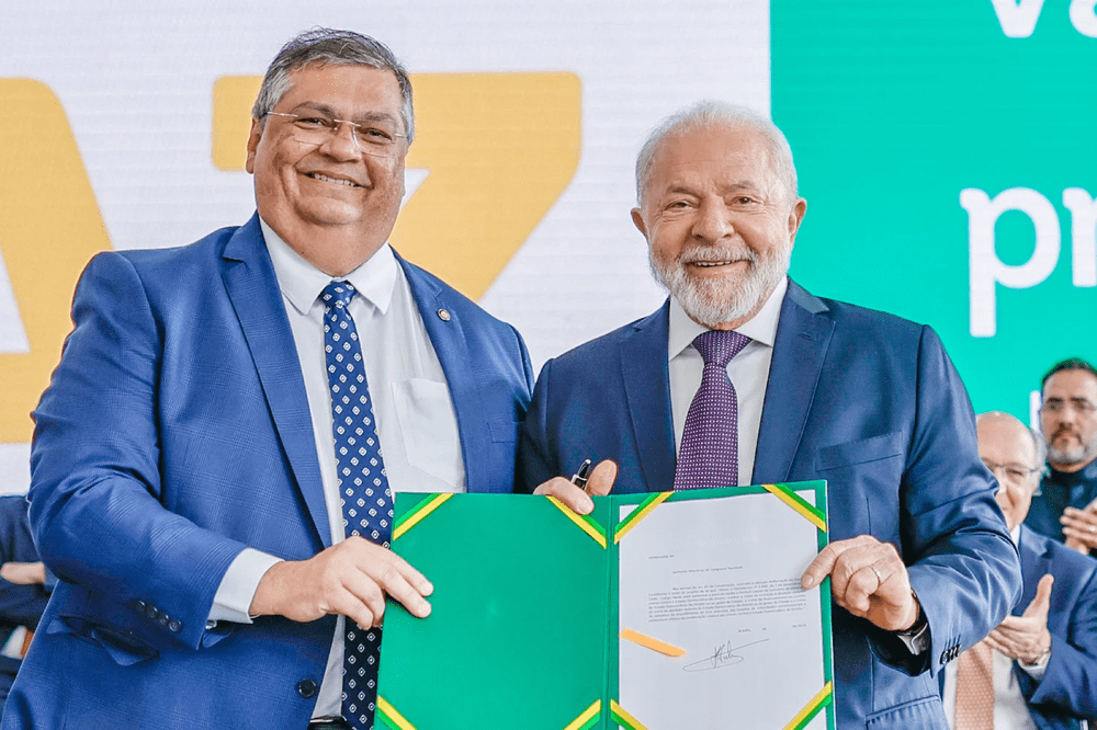 Flávio Dino e Presidente Lula no Lançamento do Programa de Ação na Segurança  - PAS